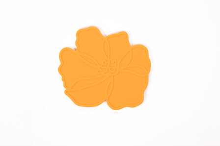 Siliconen Glasonderzetter Poppy Orange