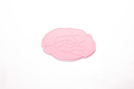 Siliconen Glasonderzetter Peony Light Pink