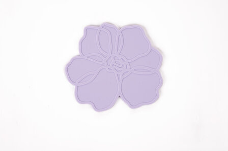Siliconen Glasonderzetter Anemone Lila