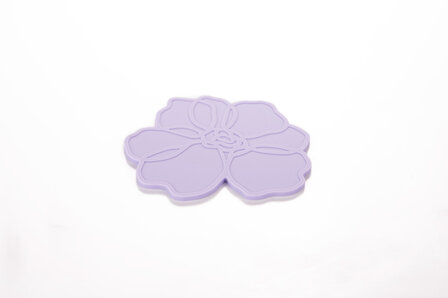 Siliconen Glasonderzetter Anemone Lila