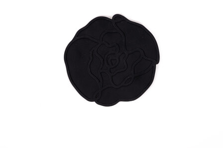 Siliconen Glasonderzetter Peony Black