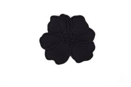 Siliconen Glasonderzetter Anemone Black