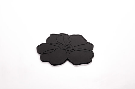 Siliconen Glasonderzetter Anemone Black