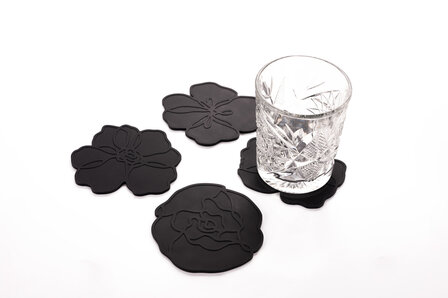 Kartonnen cadeau doosje voor bloemen glasonderzetters