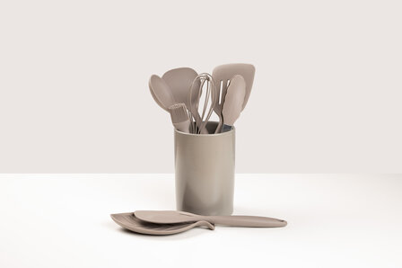 Aardewerk spatelpot Nutmeg Grey