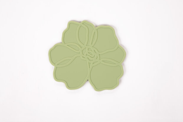 Siliconen Glasonderzetter Anemone Green