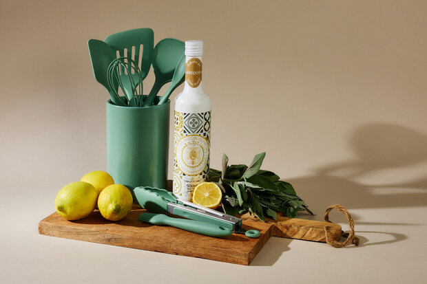 Aardewerk spatelpot Sage Green