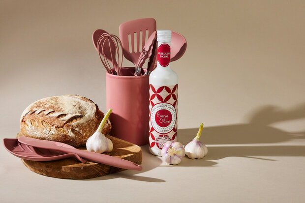 Aardewerk spatelpot Raspberry Pink