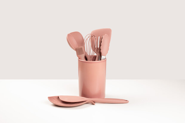 Aardewerk spatelpot Raspberry Pink