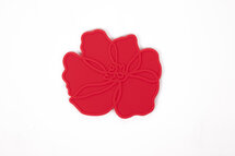 Siliconen Glasonderzetter Poppy Red