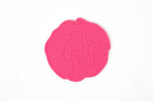 Siliconen Glasonderzetter Peony Dark Pink