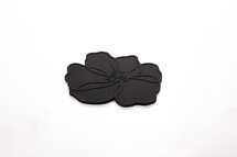Siliconen Glasonderzetter Poppy Black